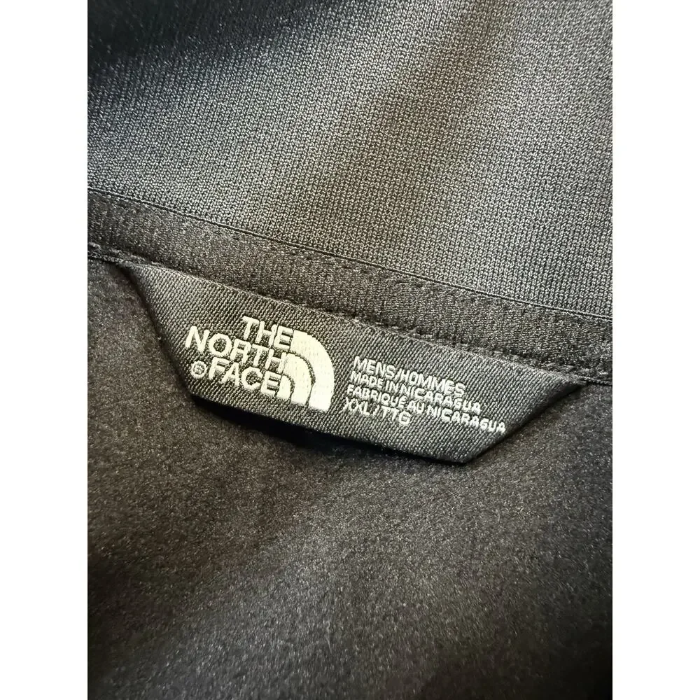 The North Face Full Zip Softshell Jacket Black D+G Logo Men’s XXL Fleece Lined